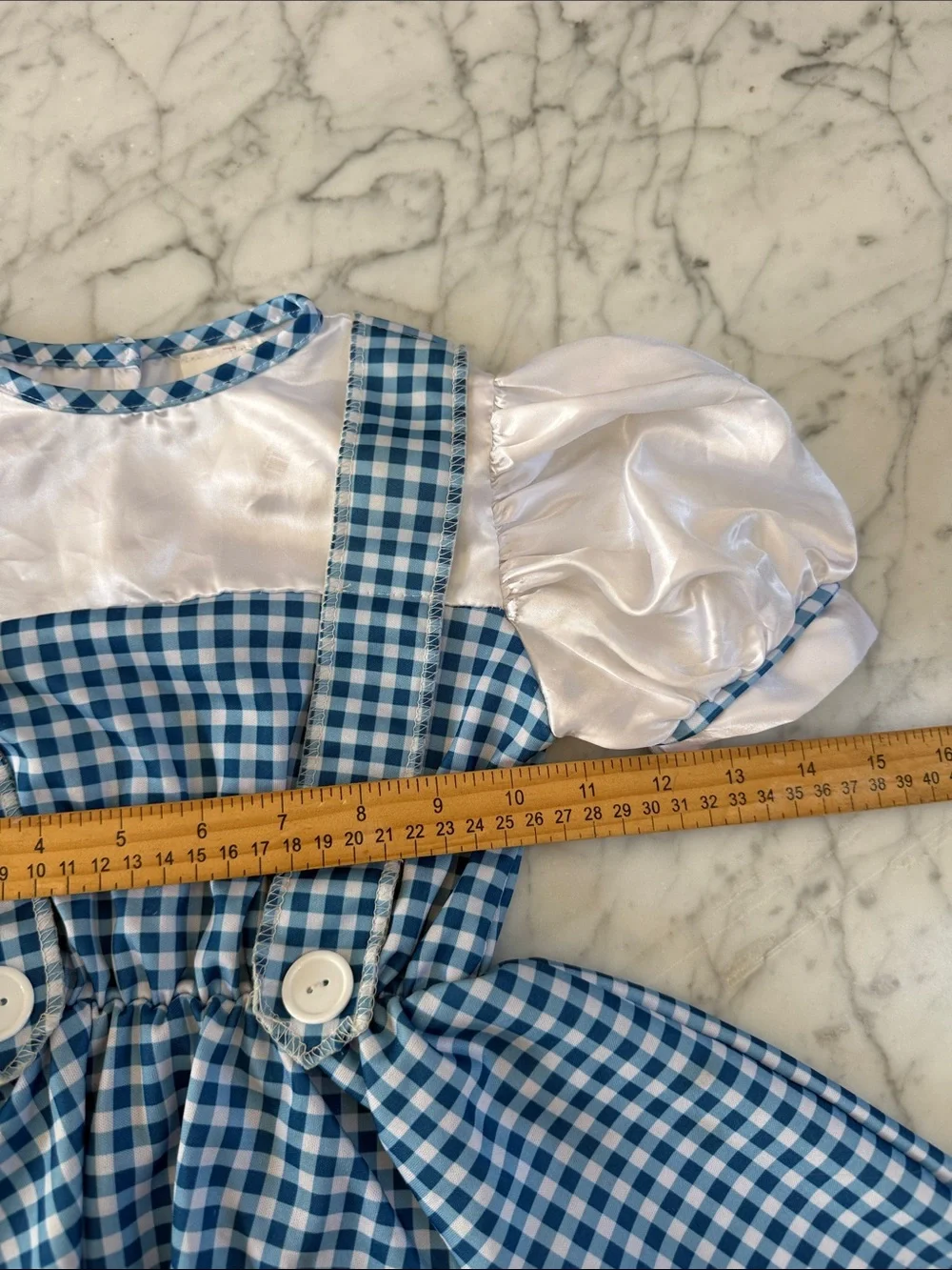 Blue Gingham Pinafore Dorothy Costume Dress Sz 12-24 Mo Wizard of Oz